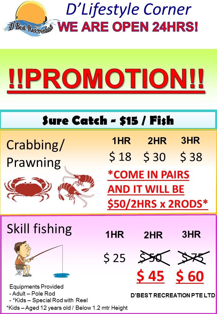 D'Best fishing latest price list and promotions!